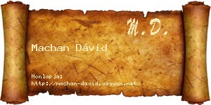 Machan Dávid névjegykártya